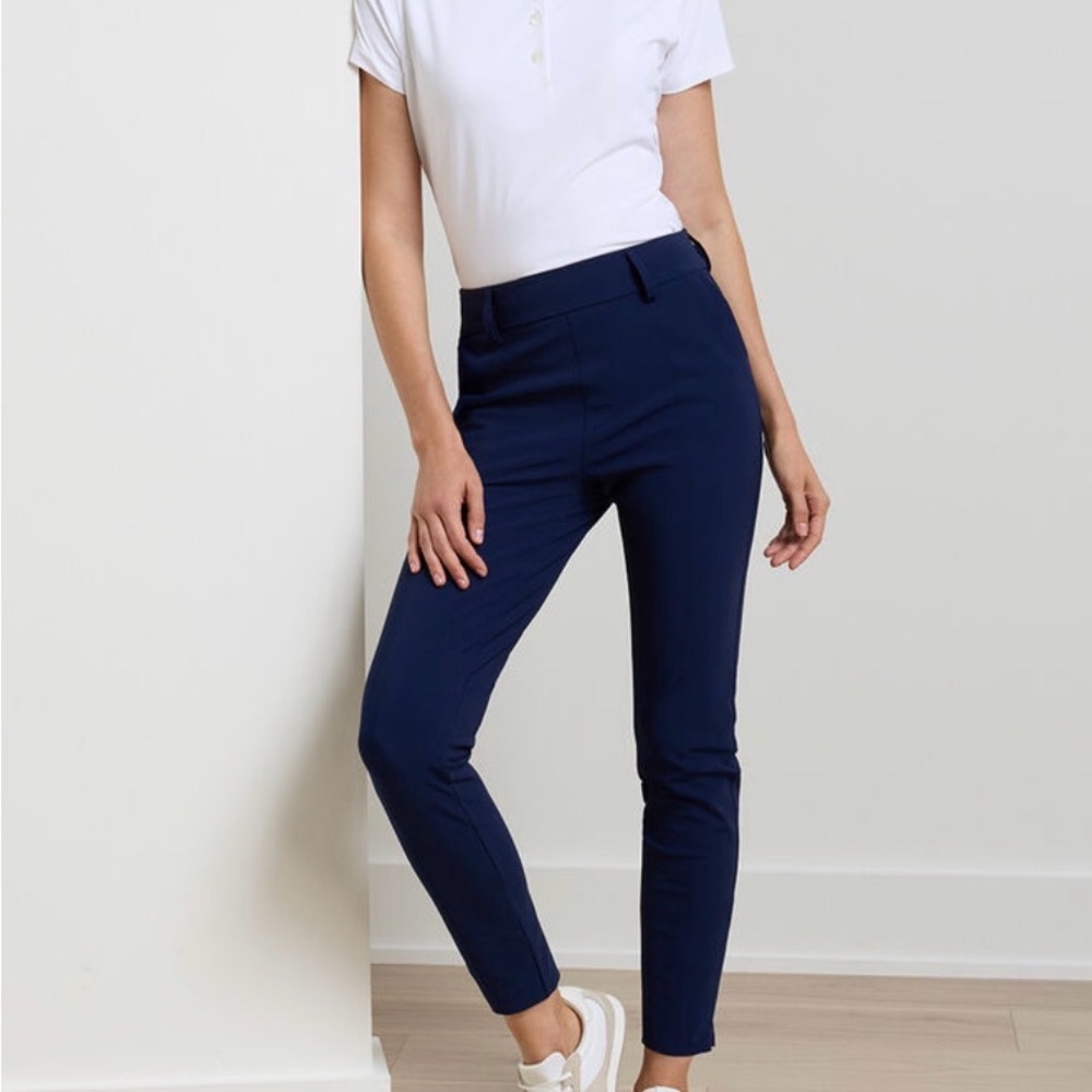 peter millar bingham high stretch bonded ankle pant navy